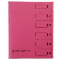 BENE Ordnungsmappe 083600RS DIN A4 6Fächer PVC rosa