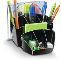 CEP Schreibtisch-Organizer Mineral schwarz Polystyrol 6 Fächer 14,3 x