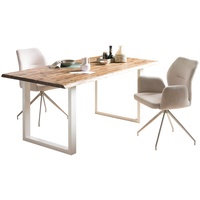 SalesFever Esstisch 140 x 80 cm | Tischplatte Akazie