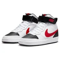 Nike Court Borough Mid 2 Sneaker Kinder white/university red-black