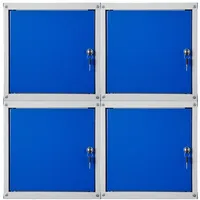 Proregal Mega Deal 4x Schließfachwürfel Cubic HxBxT 35x35x35cm Grau-Blau