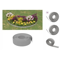 VidaXL Rasenkanten 2 Stk. Grau 10 m 15 cm