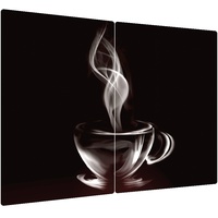ALLboards Glas Herdabdeckplatte Schneidebrett Kaffee Kaffeetasse Käffchen Espresso 2er
