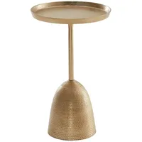KADIMA DESIGN Runder Beistelltisch Gold Metall rund 33x53x33 cm