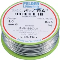 Felder Lötdraht ISO-Core® RA 1,5mm 250g S-Sn99Cu1