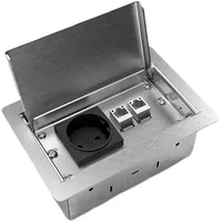 Bs bodensteckdosen Schuko-Steckdose 2-fach Edelstahl 2 St.