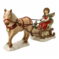 GOEBEL Engelfigur Winterschlittenfahrt - Winterwald Weihnachten