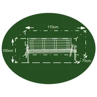 Buri Abdeckhaube anthrazit 3-Sitzer Bank Schutzhülle Abdeckhaube Garten 170x70x100cm
