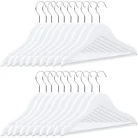 Relaxdays Kinderkleiderbügel 20er Set, Holz, 360° drehbarer Haken, Holzkleiderbügel