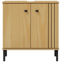 Woodroom Sevilla Massiver Waschbeckenunterschrank eichefarbig lackiert Kiefer massiv 62x65x40