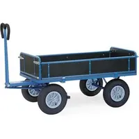 FETRA fetra® Handpritschenwagen, Tragl. 1000kg, Ladefl. LxB 1200x800mm, Siebdruckplatte