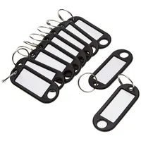 Wedo 10er-Pack Schlüsselanhänger mit Ring (Ø 18 mm) schwarz,