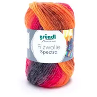 Gründl Filzwolle Spectra 100 g vulcano multicolor Handarbeit /
