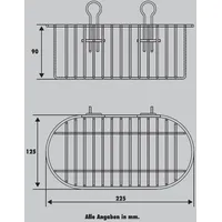 Primaster Duschkorb Octopus oval Edelstahl 1 Ablage chrom ohne