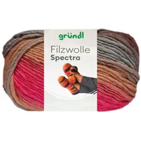 Gründl Filzwolle Spectra 100 g cabernet multicolor Handarbeit /