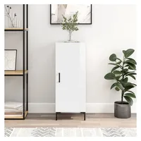 VidaXL Sideboard Hochglanz-Weiß 34,5x34x90 cm Holzwerkstoff