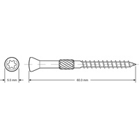 Primaster Terrassenschrauben TX25 Ø 5,0 x 60 mm 150