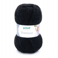 Gründl Wolle Shetland 100 G Schwarz Handarbeit - Gründl