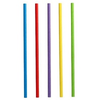 Papstar Strohhalme 88481, aus Papier, Länge 25cm, farbig, 100
