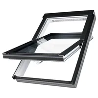 Fakro Dachfenster PTP-V U5 78x98 weiß, Kunststoff-Schwingfenster mit Dauerlüftung