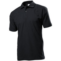 Stedman Polo Men Schwarz Baumwolle Large Herren