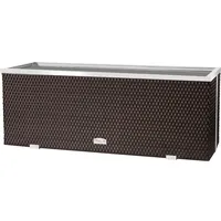 Wilk Polyrattan-Pflanzgefäß 108 cm x 39 cm Braun mit