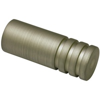 GARDINIA Zylinder, 2 x Endstück, Metall, Champagner, für Gardinentechnik