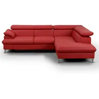 Roller Ecksofa - rot - Liegefunktion - Kunstleder -