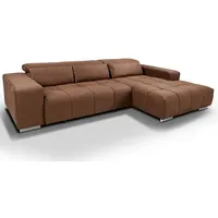 Roller Ecksofa - braun - Relaxfunktion - Recamiere rechts