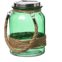 MARELIDA Laterne Glas H: 16,0 cm 1er Set grün