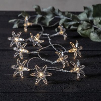 MARELIDA LED Lichterkette Blumen 10 LED 1,35m Timer Dekolichterkette