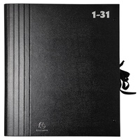 Exacompta Fächermappe 61650B 1-31 DIN A4 schwarz