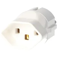 AccuCell Schweiz-Adapter weiss von schweizer Stecker auf Schukokupplung 230