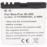 AccuCell Akku passend für Bea-Fon SL450, SL560 3,7 Volt
