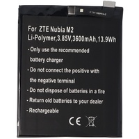 AccuCell Akku passend für ZTE Nubia M2, Li-Polymer, 3,85V,