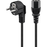 Goobay 51320 Kaltgeräte Anschlusskabel abgewinkelt, 5 m, Schwarz