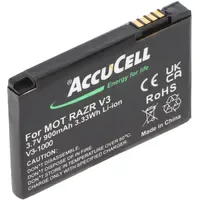 AccuCell Akku passend für Motorola V3 Razr, PEBL SNN5696,