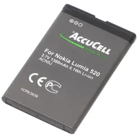 AccuCell Akku passend für Nokia Lumia 520 Akku BL-5J