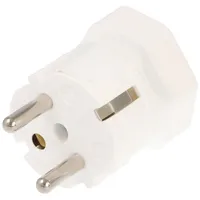 AccuCell Schweiz-Adapter weiss vom schweizer Stecker 3pin auf Schukokupplung