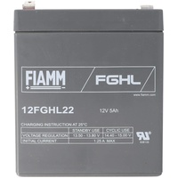Fiamm 12FGHL22 Blei Akku 12 Volt 5Ah, Faston 6,3mm