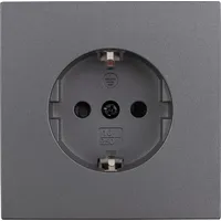 McPower Schutzkontakt-Steckdose McPower "Shallow", 250V~/16A, Klemmanschluss, anthrazit, matt -