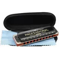 HAGE MUSIKVERLAG Professional Blues Harmonica in C (incl. case
