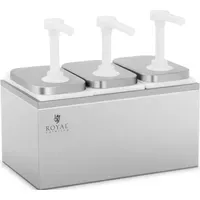 Royal Catering Saucenspender 3 Pumpen 3 x 2 L