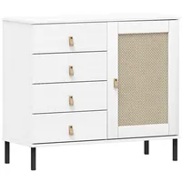 Main Möbel Kommode Sideboard 90x80cm Massivholz Kiefer massiv weiß