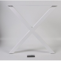 Dieda Tischbein X-Form weiß Maße (L x B x