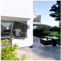 WINDHAGER Fliegenschutz-Fenster Cool 140 x 150 cm Alu weiß