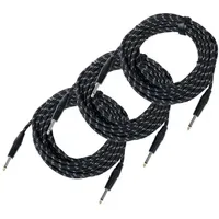 Pronomic Stage INST-10T Instrumentenkabel 10m Textil 3x Set