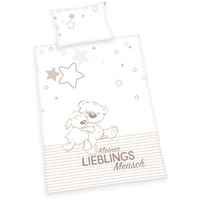 Herding Baby Best Kleinkinder-Bettwäsche-Set, Jana Lieblingsmensch Wendemotiv, Bettbezug 100