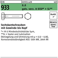 Hörger & Geßler DIN 933/ISO 4017 Sechskantschraube 8.8 M