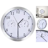 VidaXL Wanduhr mit Quarzwerk, Hygrometer und Thermometer 30 cm